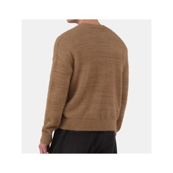 No Boundaries Mens Fuzzy Relaxed Long Sleeve Cardigan Sweater Brown Clay Size M - Picture 2 of 7